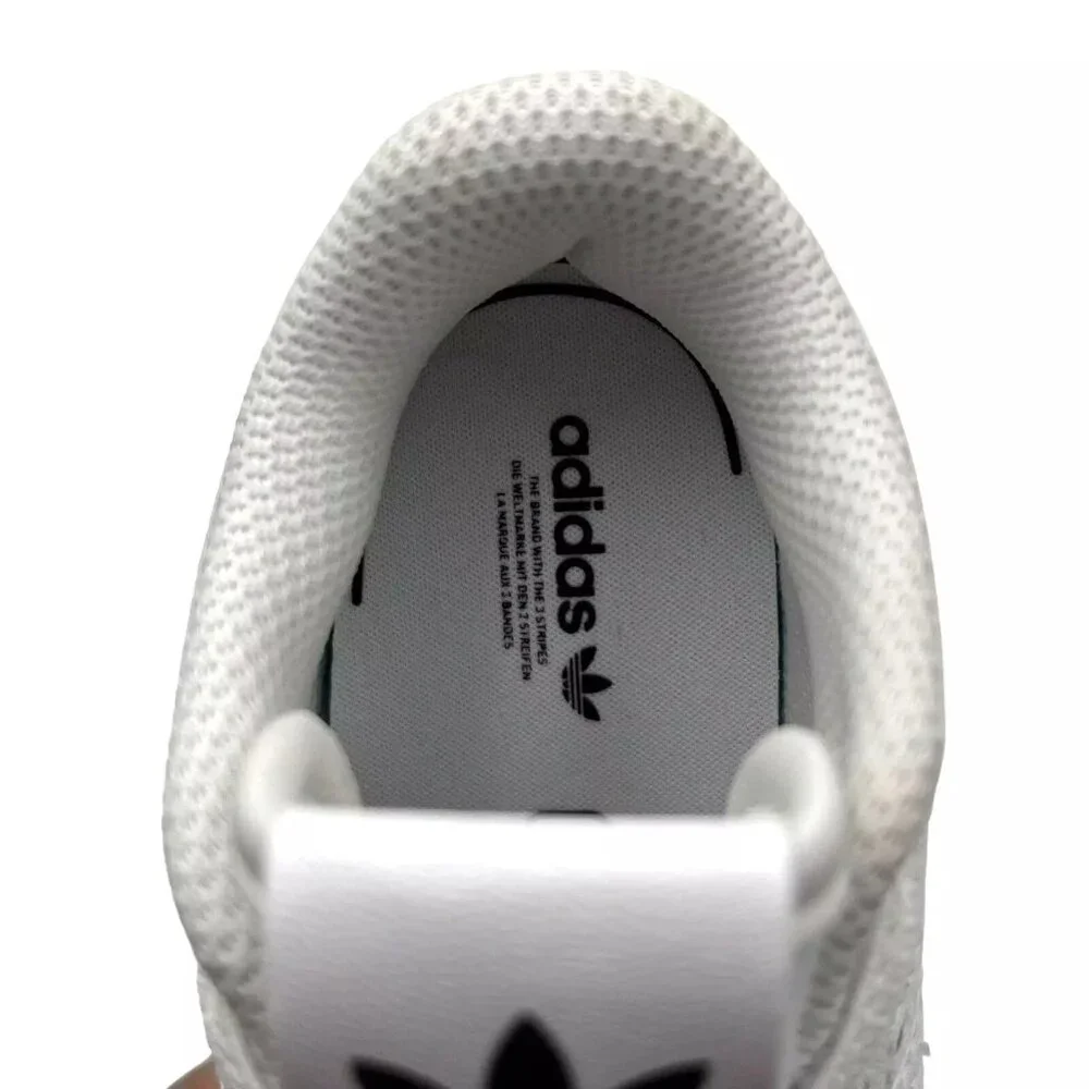 Adidas Drop Step Low Toddler Boy's Slip-on Casual Leather Sneakers Size 10 White